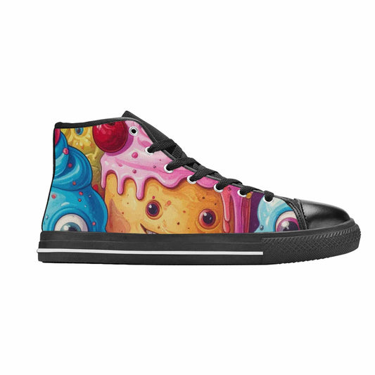 WOMEN'S Melting Icecream Monster Cherry High Top Canvas Dreamcore Sneakers