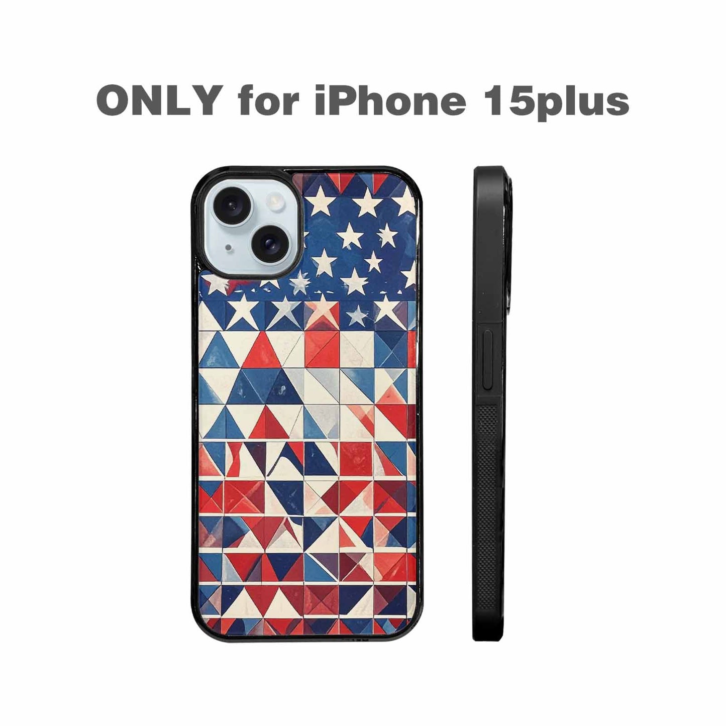 iPhone 15 Plus Case — Small American Flag Stars And Stripes, Original Design Phone Case