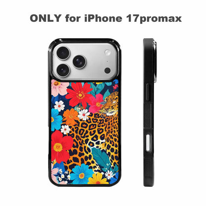 iPhone 17 Pro Max Case — Leopard Print Floral Seamless Animal Print, Personalized Phone Case