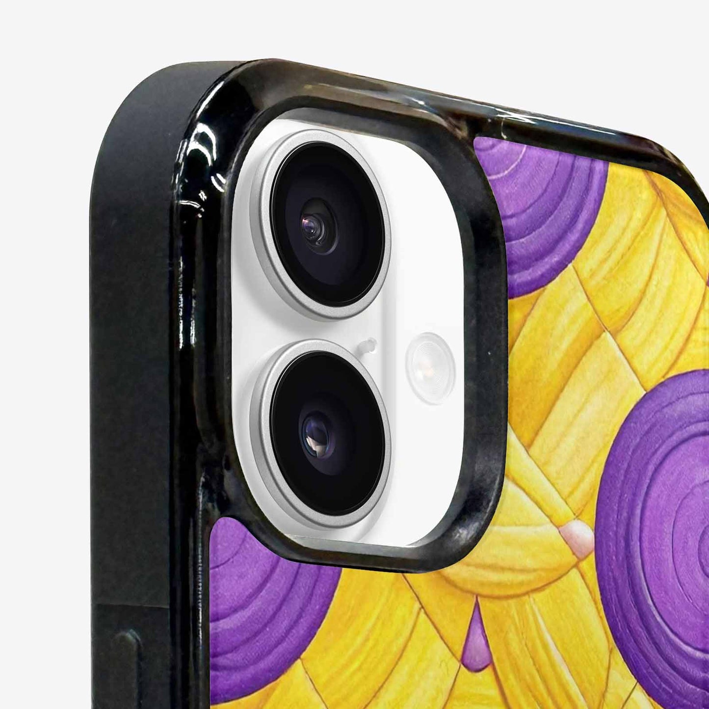 iPhone 16 Plus Case — Intersex Flag Color Theme Small Rainbow, Original Design Phone Case
