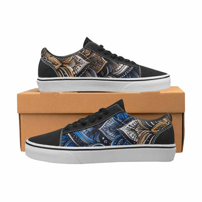 WOMEN'S Mandala Medallion Lace-Up Canvas Melting Art Sneakers