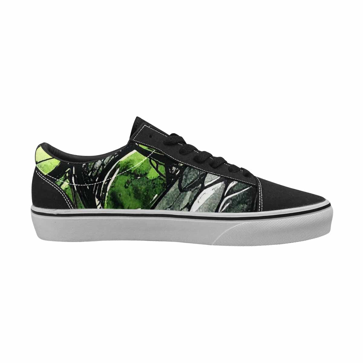 WOMEN'S Reptile Scale Lace-Up Canvas Kaleidoscope Custom Sneakers