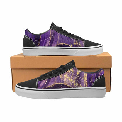 WOMEN'S Starry Night Nebula Brushstroke Canvas Lace-Up Vibrant Chaos Custom Shoes