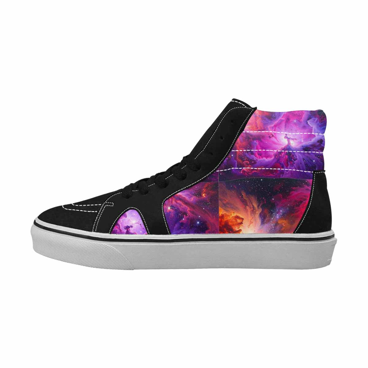 MEN'S Galaxy Nebula Galaxy Nebula High Top Canvas Vibrant Chaos Custom Sneakers