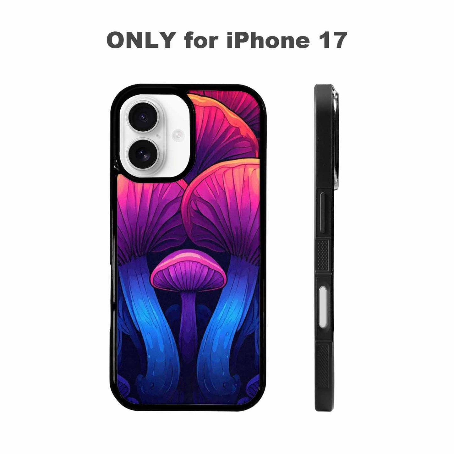 iPhone 17 Case — Psychedelic Mushroom Cartoon Pattern Cartoon Cute, Original Design Phone Case