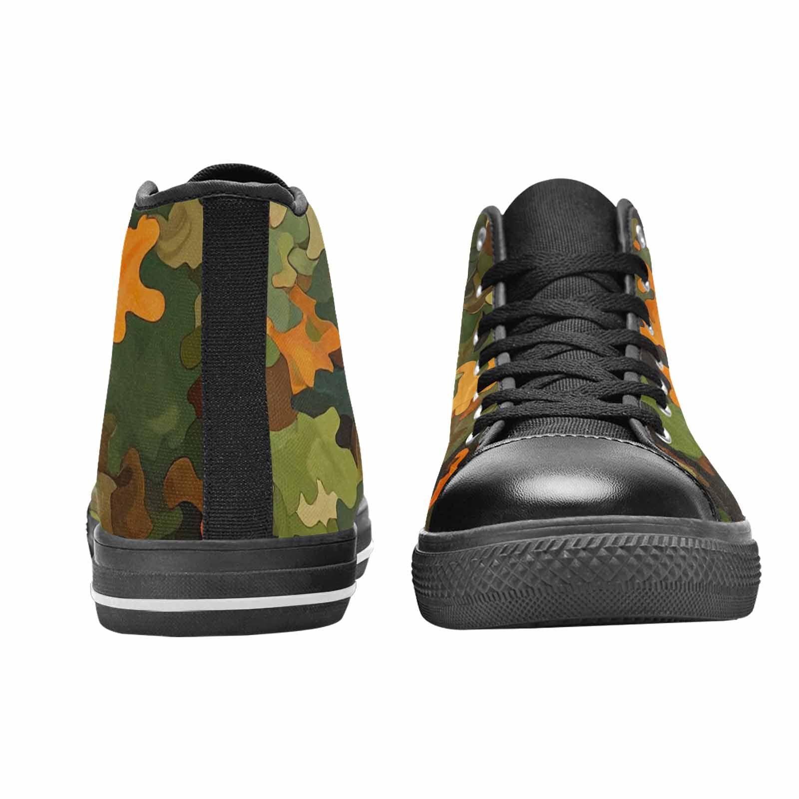 MEN'S Military Camouflage Blotch High Top Canvas Cottagecore Custom Shoes