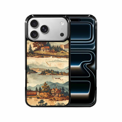 iPhone 17 Pro Max Case — Vintage Travel Artwork Pattern Retro Vintage, Unique Phone Case Design