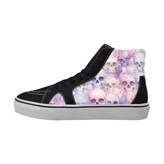 MEN'S Skulls - Pastel High Top Canvas Cottagecore Shoes