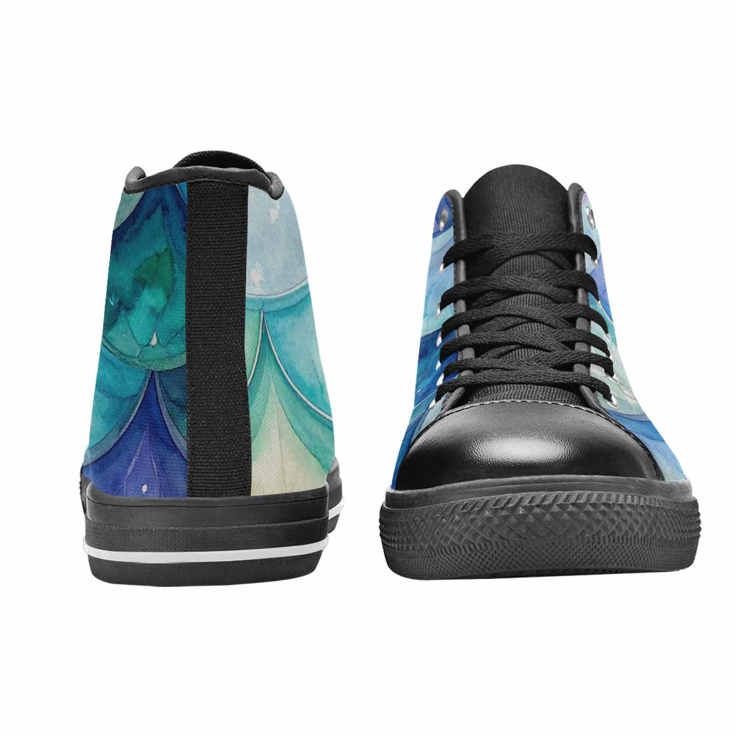 MEN'S Mermaid Scale High Top Canvas Surreal Shoes
