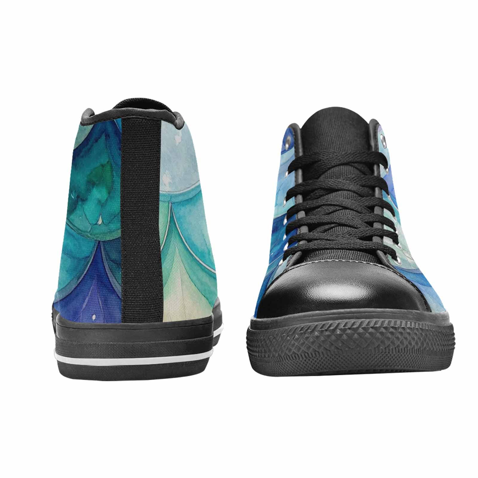 MEN'S Mermaid Scale High Top Canvas Surreal Shoes