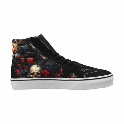 MEN'S Skulls Roses Melting Skulls High Top Canvas Y2K Shoes