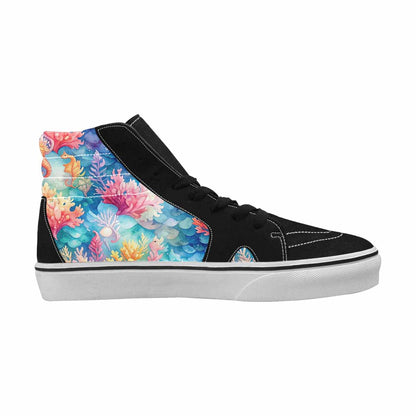 MEN'S Fish Scale Coral High Top Canvas Vivid Shoes