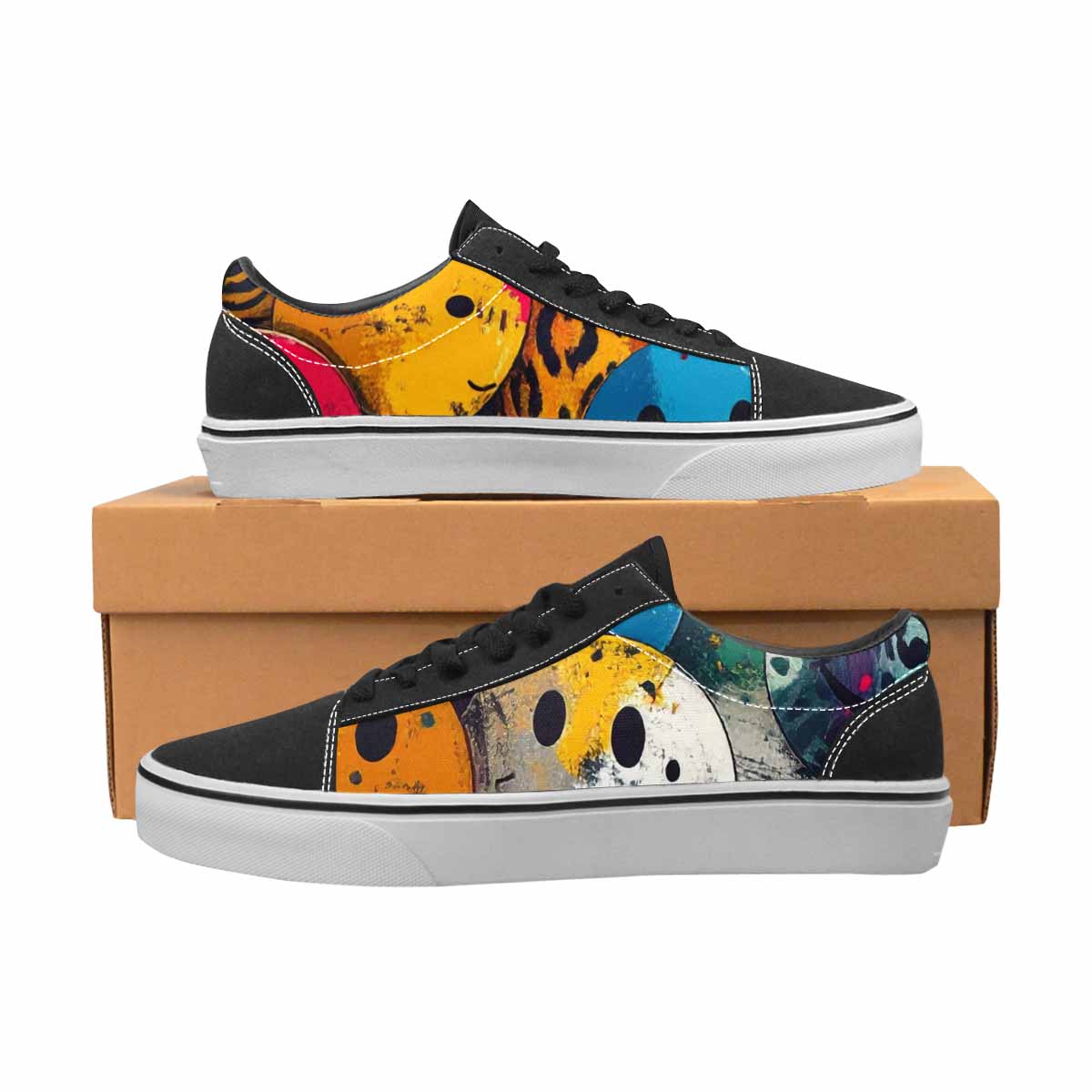 WOMEN'S Smiley Faces Lace-Up Canvas Y2K Shoes