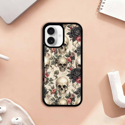 iPhone 17 Case — Skulls Roses And Skulls Gothic Skulls, Personalized Phone Case