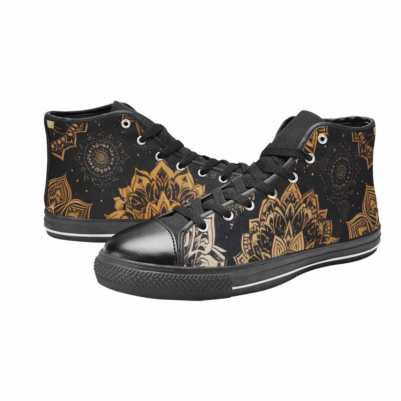 WOMEN'S Mandala High Top Canvas Dark Academia Custom Sneakers