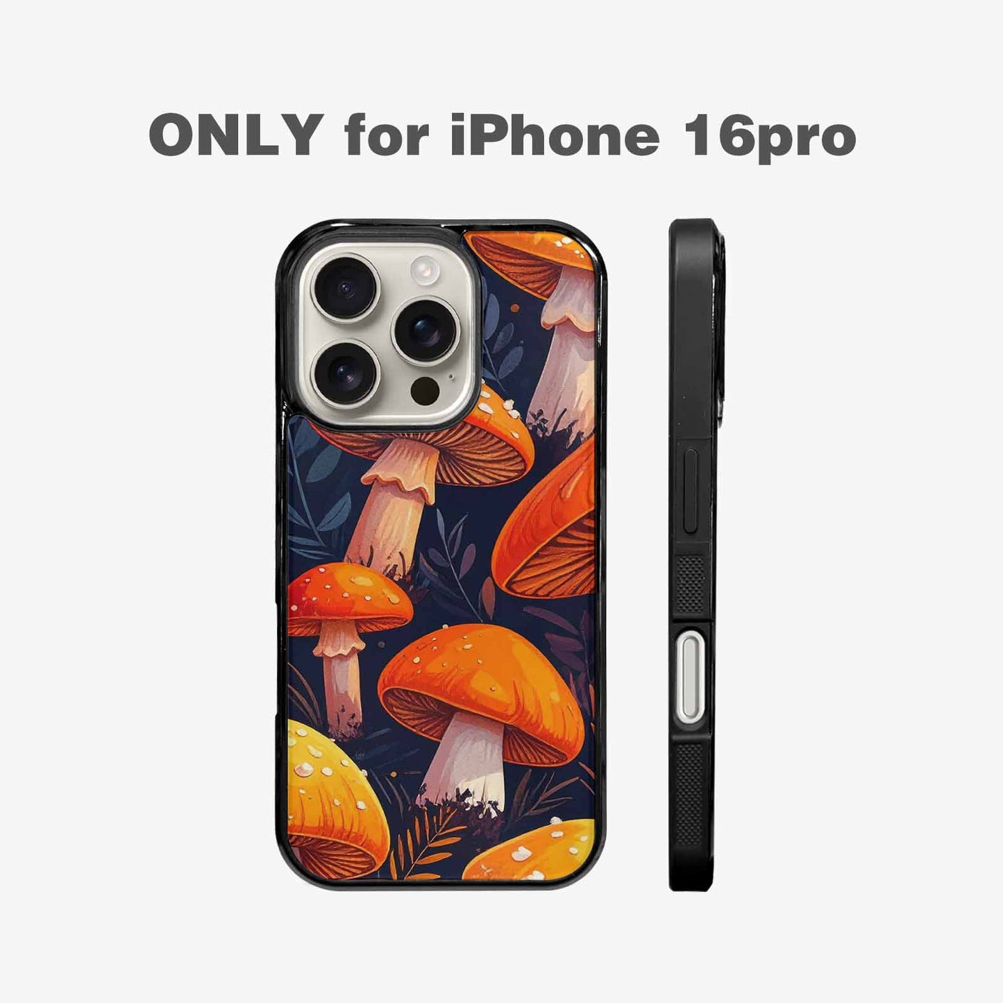 iPhone 16 Pro Case — Bold Autumn Mushroom Bold Autumn Mushroom, Custom Made Phone Cover