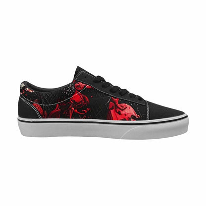 WOMEN'S Ice Cream Motif Lace-Up Canvas Melting Art Custom Sneakers