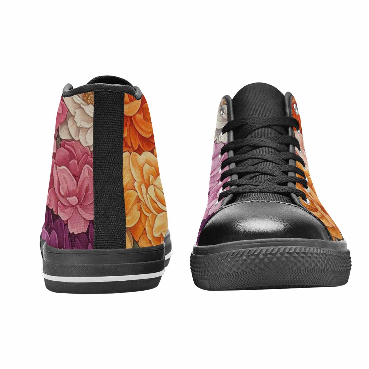 MEN'S Lesbian Flag Color High Top Canvas Y2K Custom Shoes