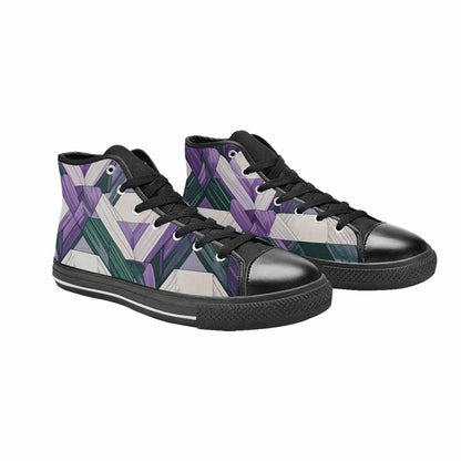 MEN'S Genderqueer Flag Color High Top Canvas Vivid Sneakers
