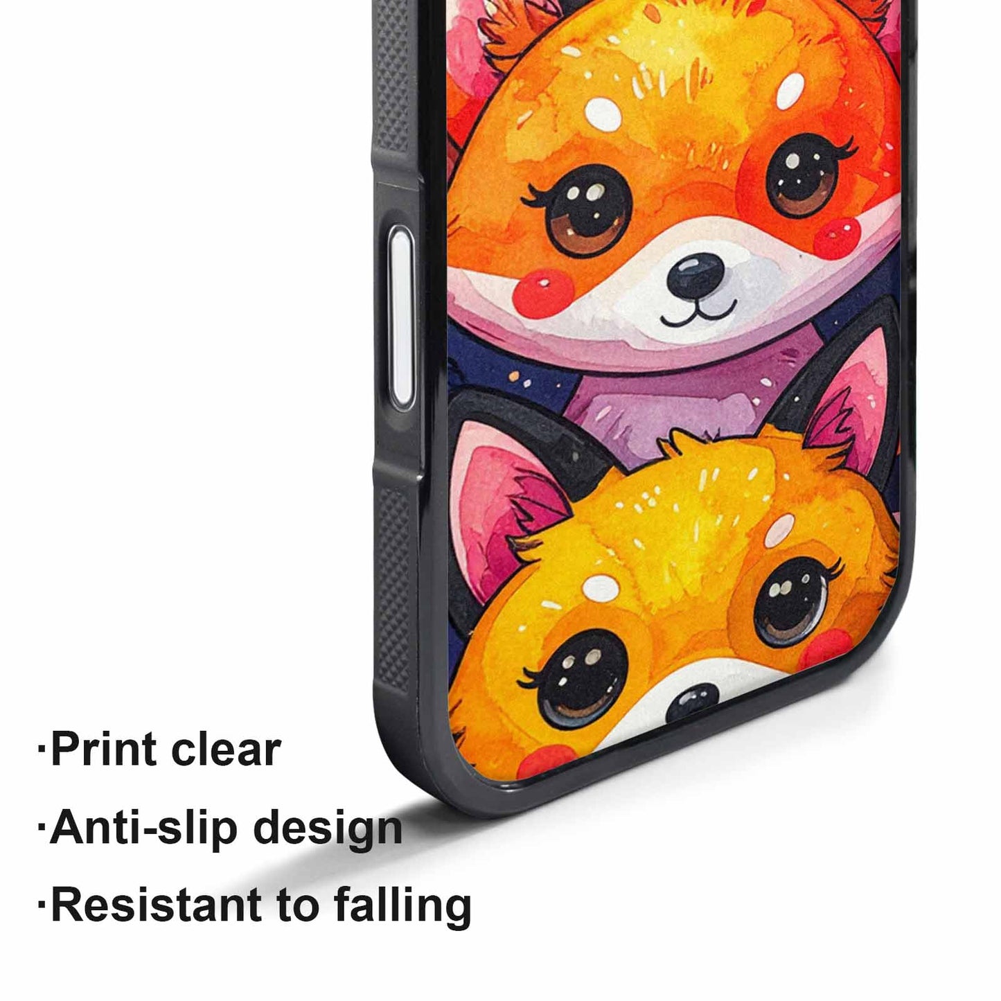 iPhone 17 Air Case — Watercolor Kawaii Fox Faces Watercolor Abstract, Custom Phone Case
