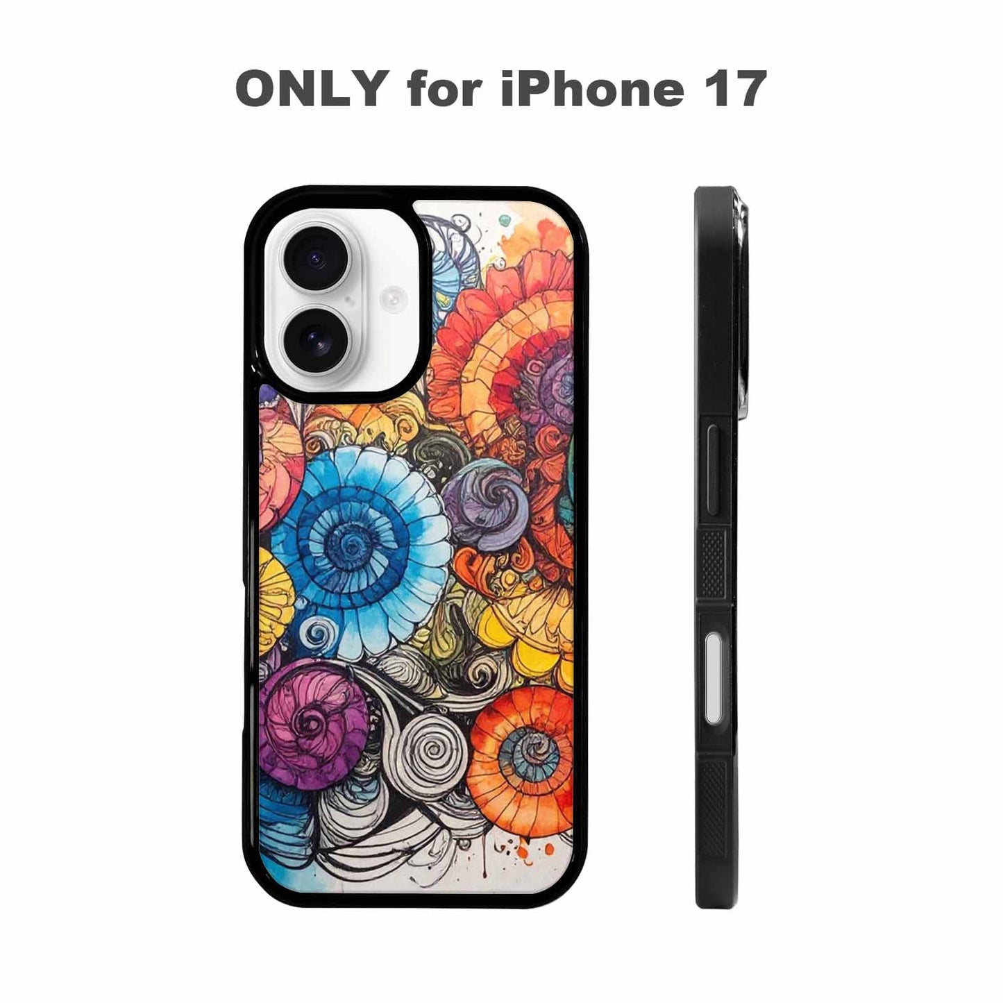 iPhone 17 Case — Tie Dye Swirls (black Tie Dye, Unique Phone Case Design