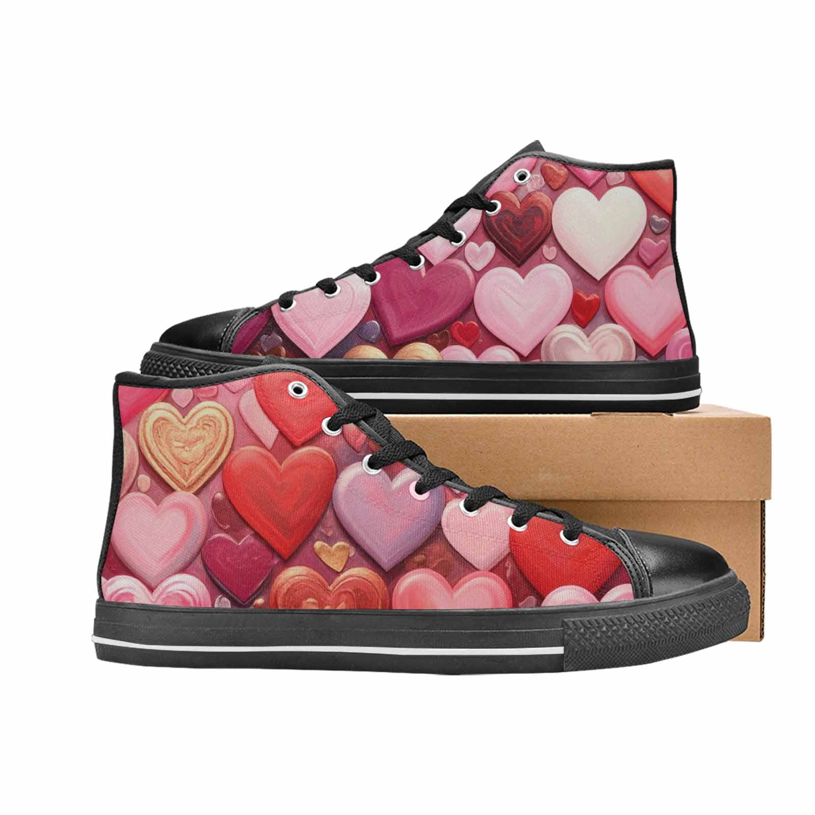 MEN'S No Words Or High Top Canvas Surreal Custom Shoes