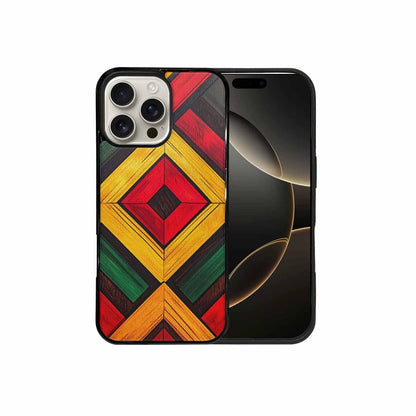 iPhone 16 Pro Max Case — African Kente Cloth Inspired Pattern Geometric, Customized Protective Case