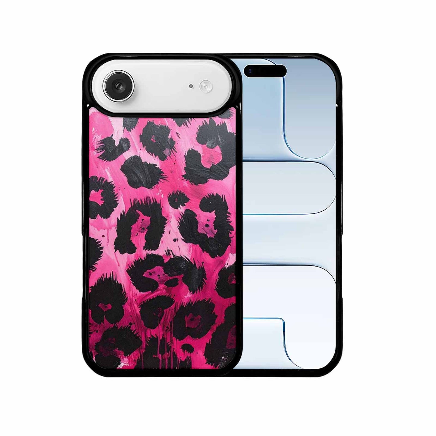 iPhone 17 Air Case — Black Pink Ink Animal Print Animal, Custom Printed Phone Case