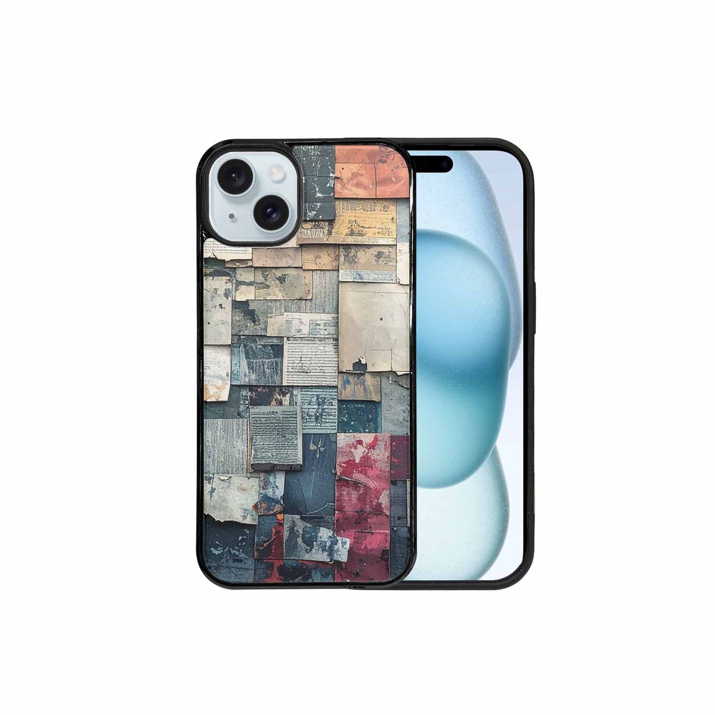 iPhone 15 Plus Case — Distressed Grunge Texture Pattern Hundreds Of, Custom Made Phone Cover