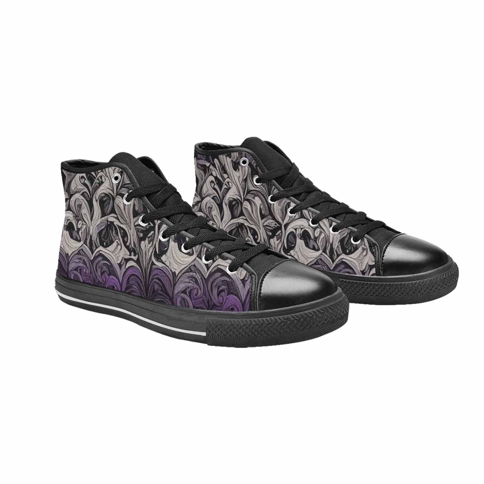MEN'S Asexual Flag Color High Top Canvas Dreamcore Custom Sneakers