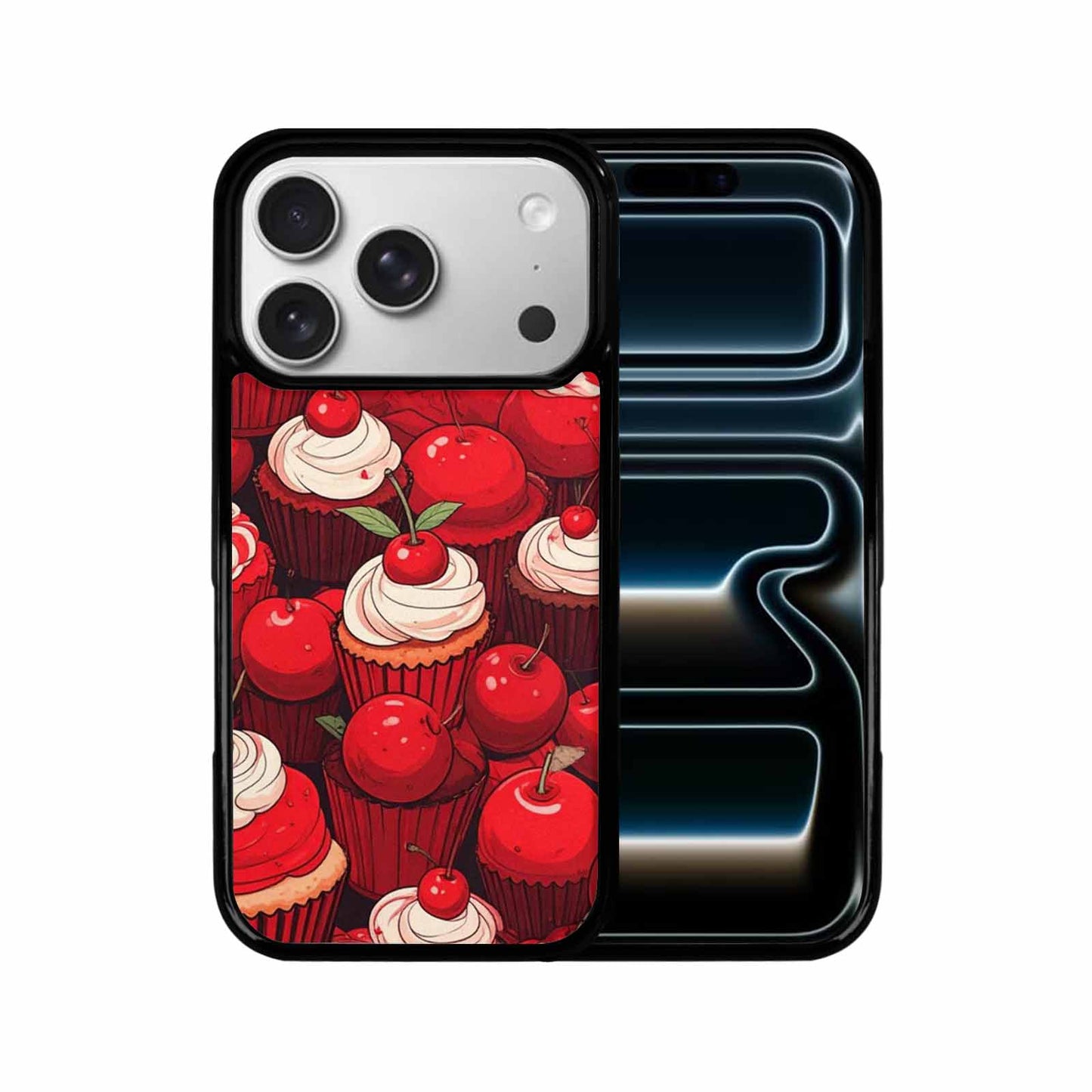 iPhone 17 Pro Case — Retro Cherry Cupcake Retro Vintage, Unique Phone Case Design