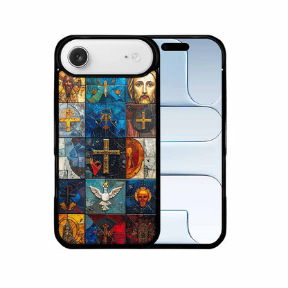 iPhone 17 Air Case — Jesus Face Small Cross And Original, Custom Printed Phone Case
