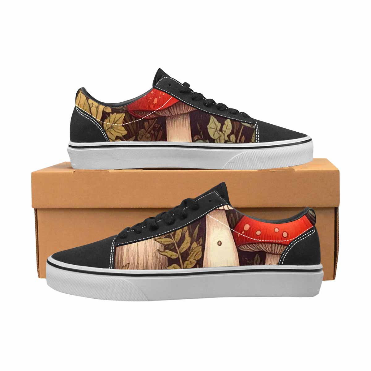 WOMEN'S Mushroom Canvas Lace-Up Y2K Sneakers