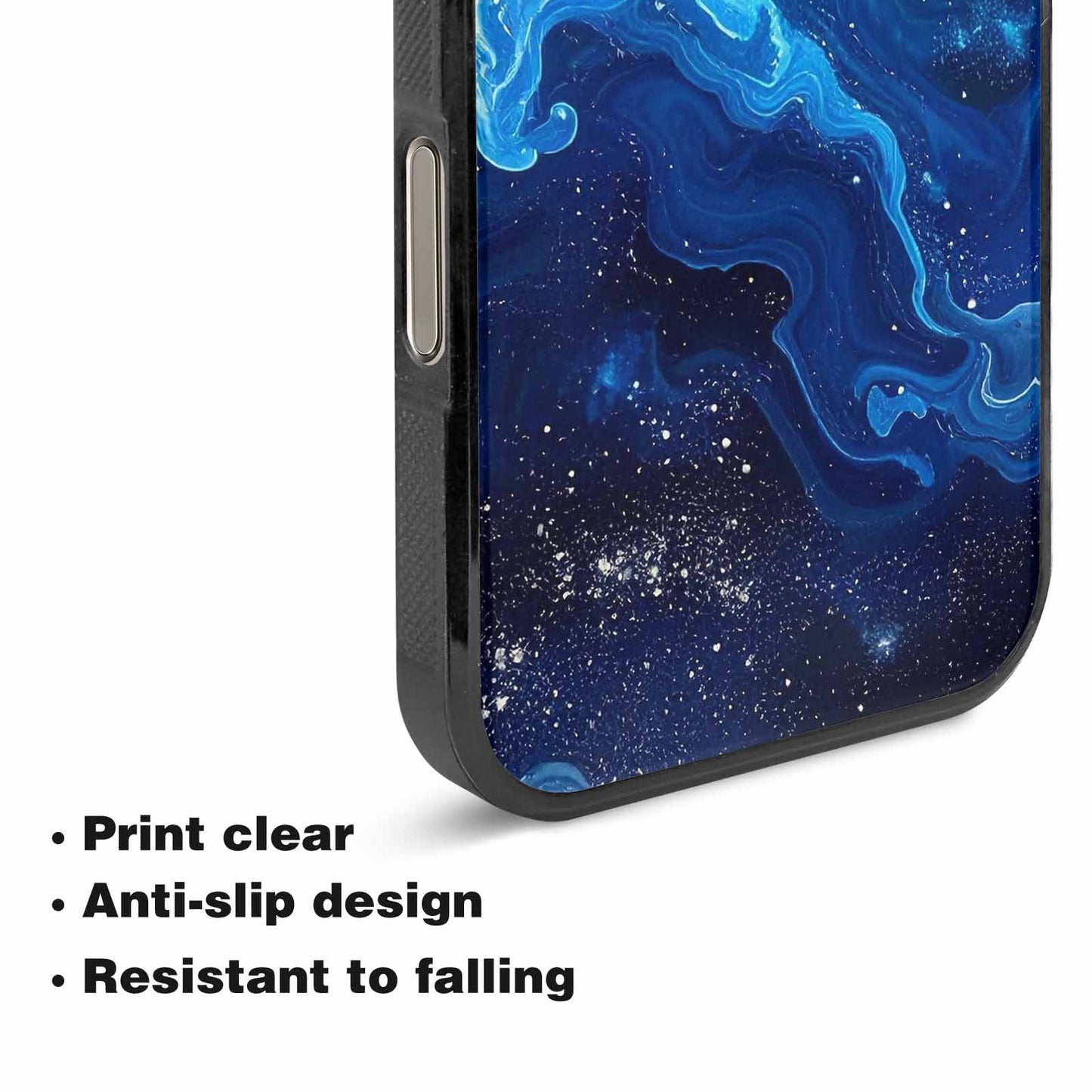 iPhone 16 Pro Max Case — Galaxy Art Blue Starfield Small Galaxy, Custom Made Phone Cover