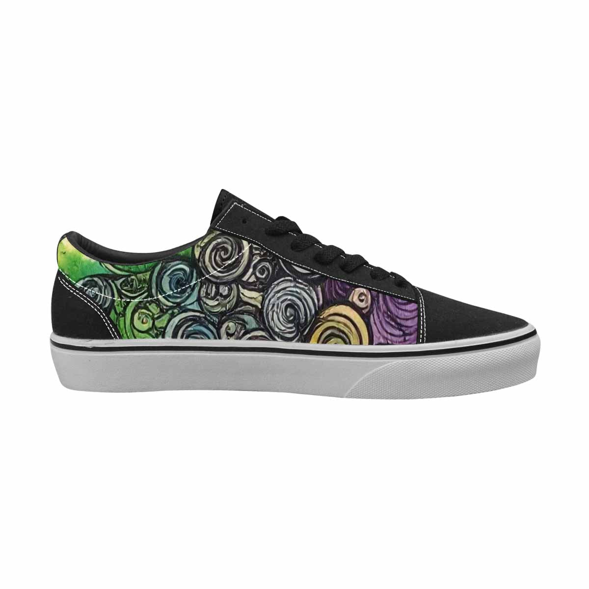 WOMEN'S Tie Lace-Up Canvas Melting Art Custom Sneakers