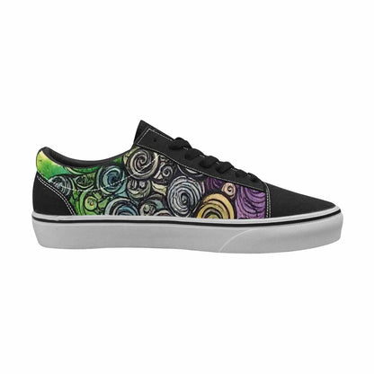 WOMEN'S Tie Lace-Up Canvas Melting Art Custom Sneakers