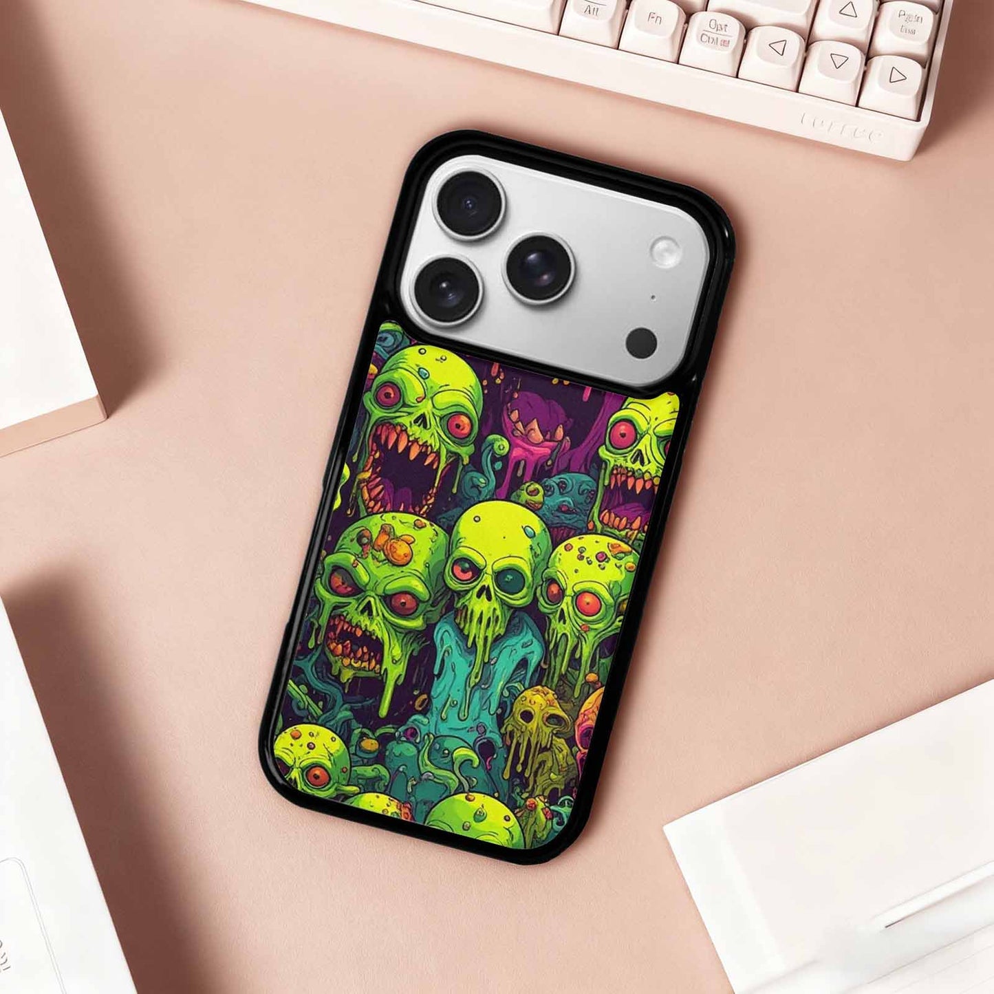 iPhone 17 Pro Case — Toxic Radioactive Creature Pattern Hundreds Original, Original Design Phone Case
