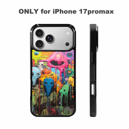 iPhone 17 Pro Max Case — Aliens Camomelting Aliens Patt Alien Scifi, Personalized Phone Case