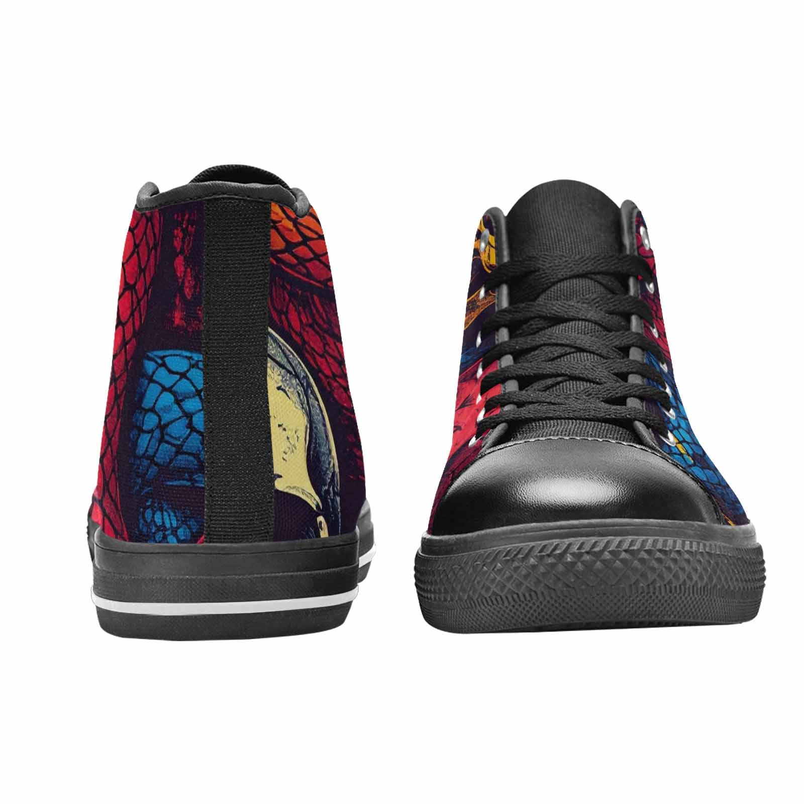 MEN'S Snake Skulls Print High Top Canvas Y2K Custom Shoes