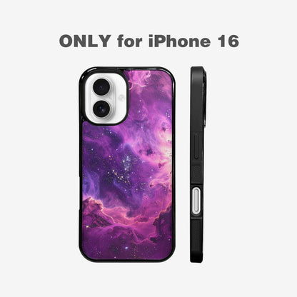 iPhone 16 Case — Purple Color Tones Nebula Texture With, Custom Print Case Cover