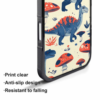 iPhone 17 Air Case — Vintage Dinosaurs Mushroom Retro Vintage, Personalized Phone Case
