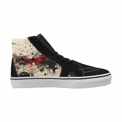 MEN'S Zodiac Constellation High Top Canvas Vibrant Chaos Sneakers