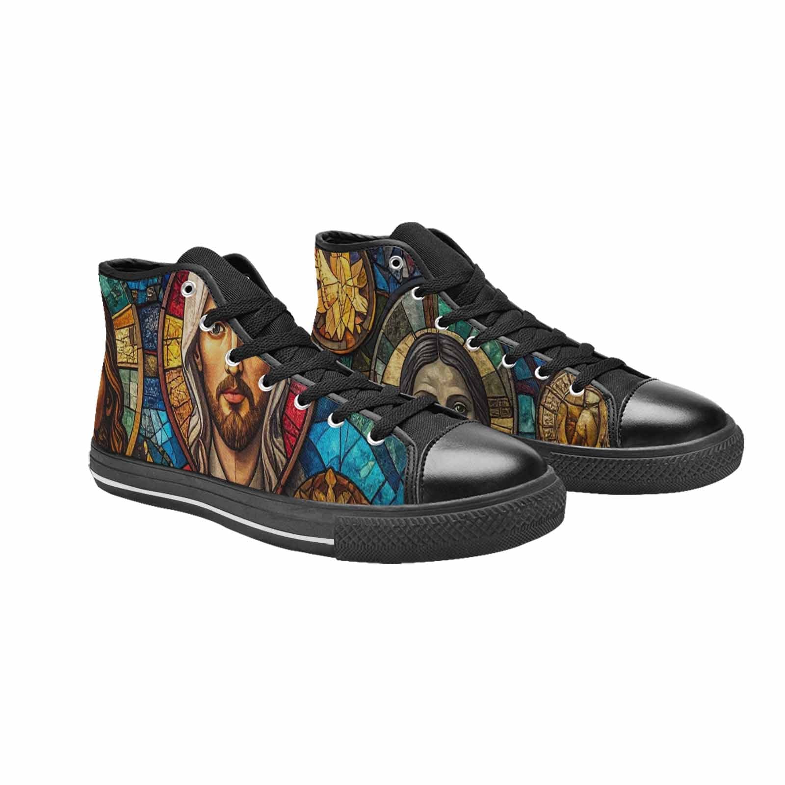 MEN'S Jesus Face Small High Top Canvas Aesthetic Custom Shoes