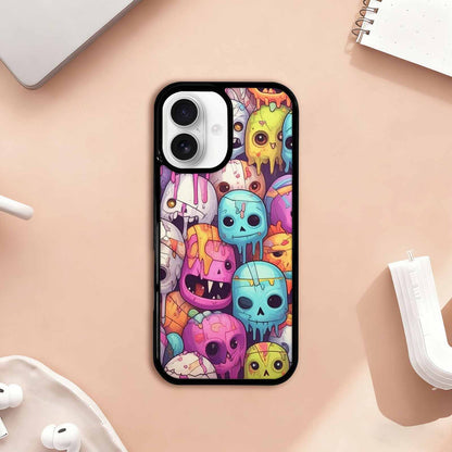 iPhone 17 Case — Pastel Gore Character Pattern Original Art, Customized Protective Case