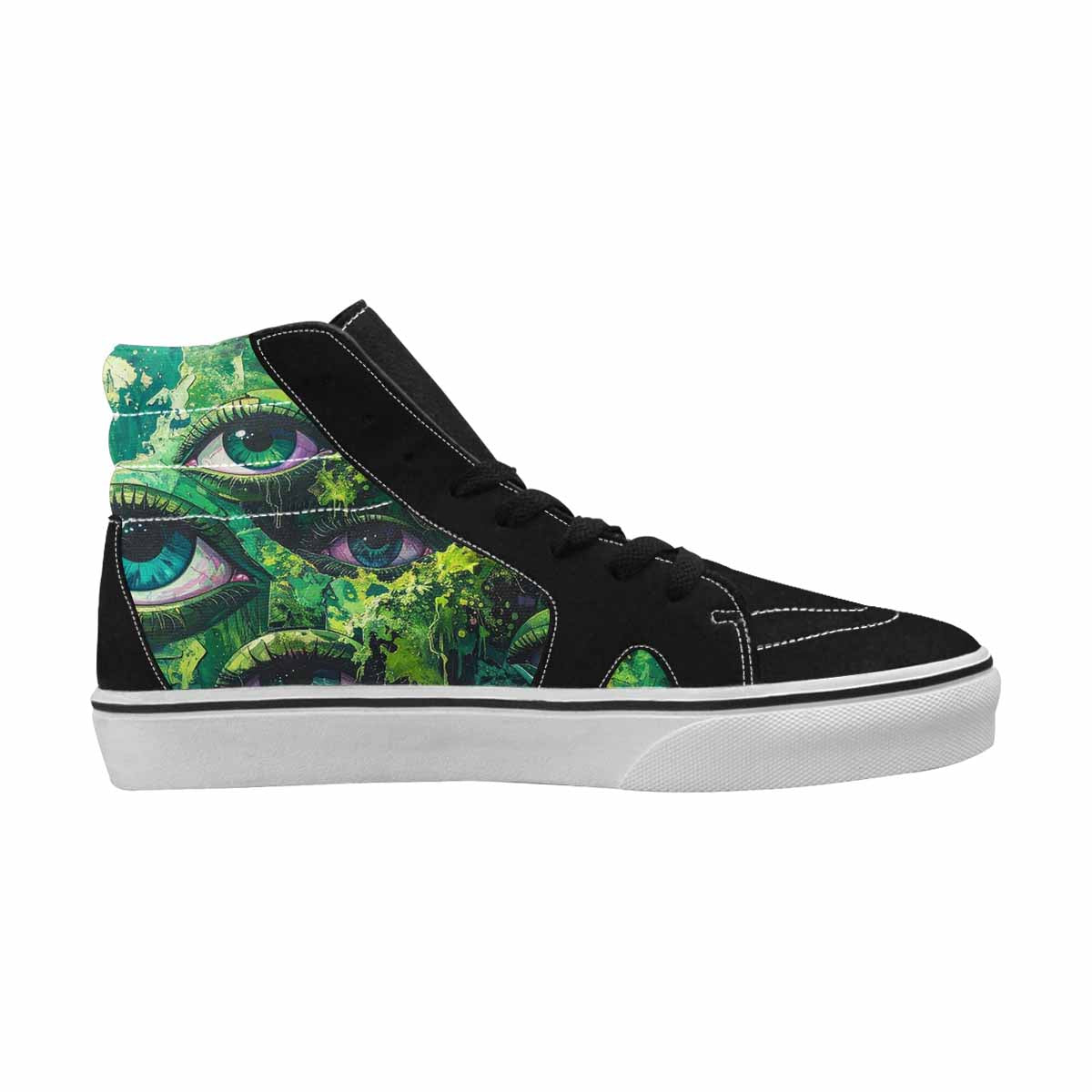 MEN'S Reptile Eye Cartoon High Top Canvas Neon Fantasy Sneakers