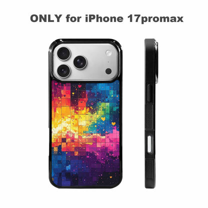 iPhone 17 Pro Max Case — Pixel Art Bit Burst Original Art, Custom Printed Phone Case