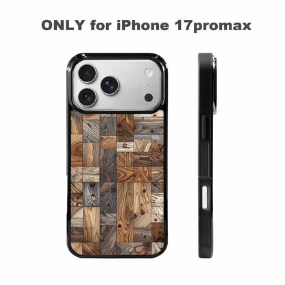 iPhone 17 Pro Max Case — Small Wood Grain Texture Original Art, Custom Phone Case