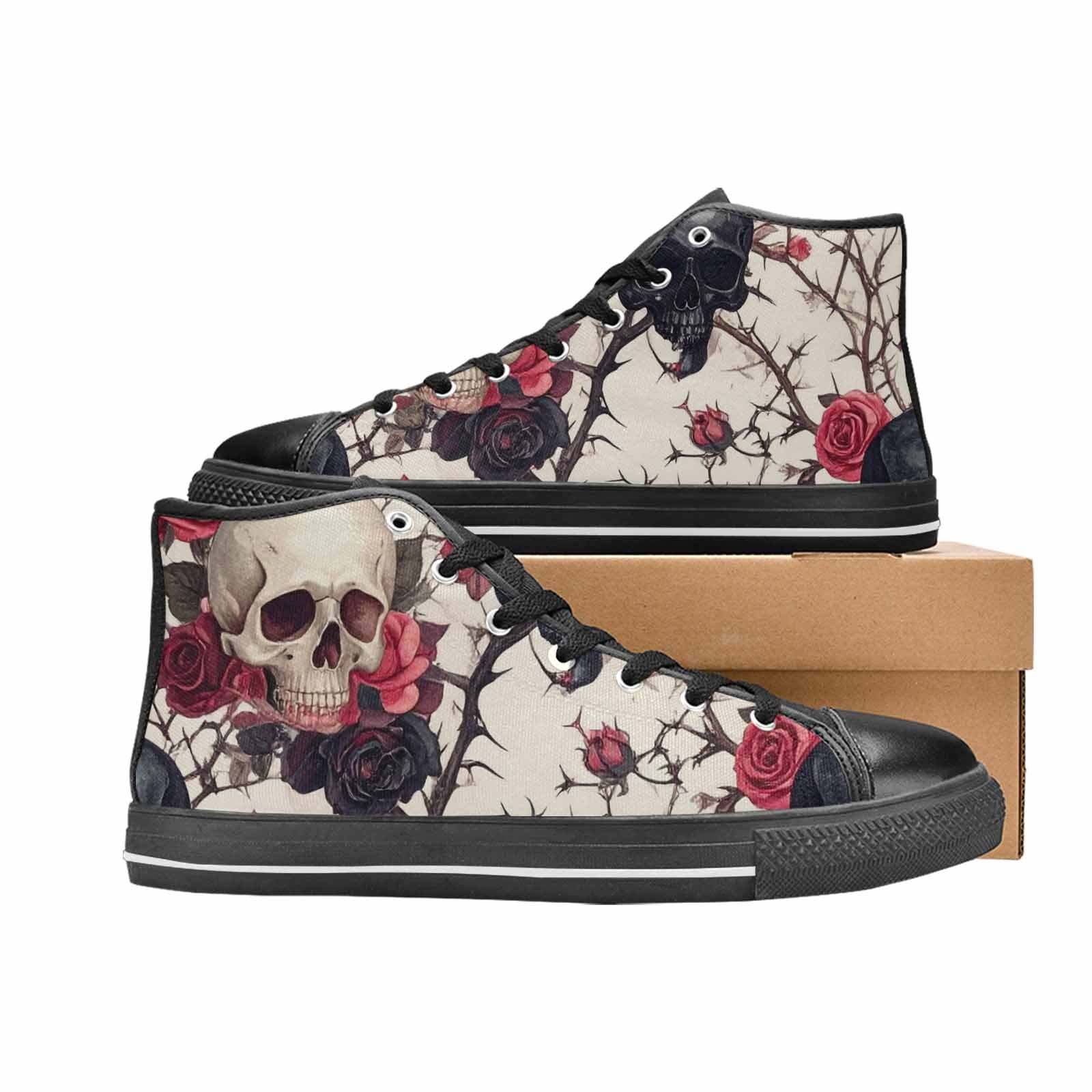 MEN'S Skulls - Roses High Top Canvas Y2K Shoes