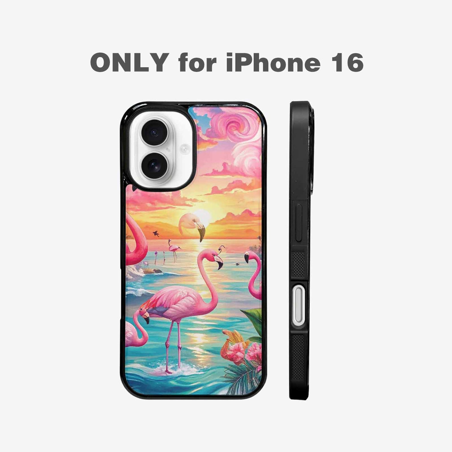iPhone 16 Case — Flamingo Tropical Flamingo Tropical Pattern Hundreds, Unique Phone Case Design