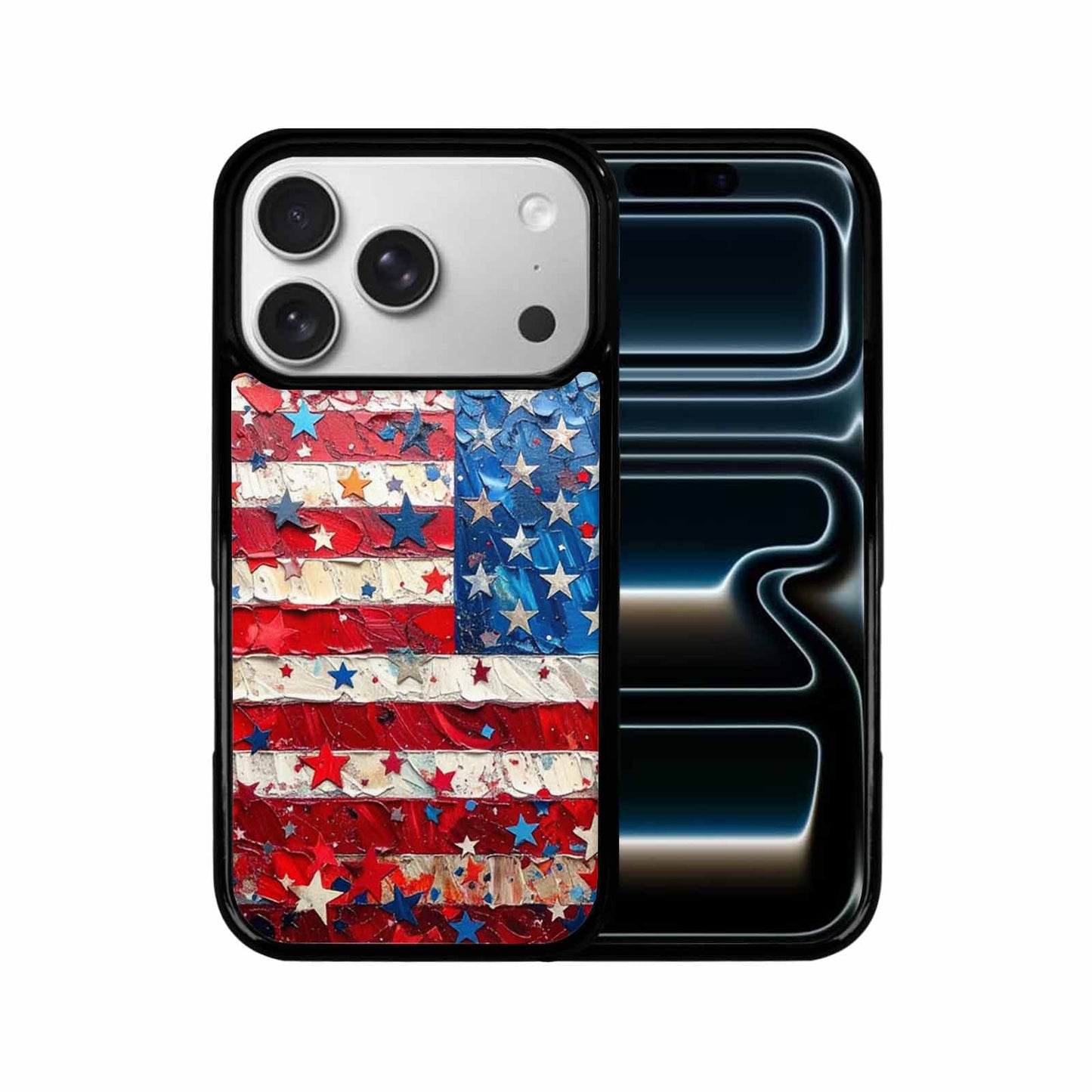 iPhone 17 Pro Case — Patriotic Stars And Stripes American Galaxy, Personalized Phone Case